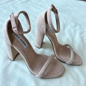 Steve Madden blush thick heel sandals